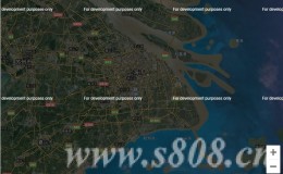 卫星地图上看上海和三亚